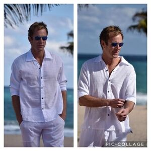 Cotton Natural 100% Cotton Harbor Shirt Size M